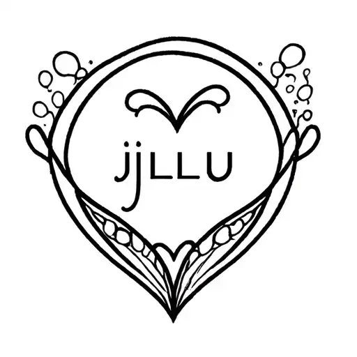 The Name Jillu With Heart Symbol Incorporated