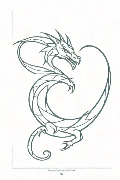 Fearful Dragon And Blue Lightness