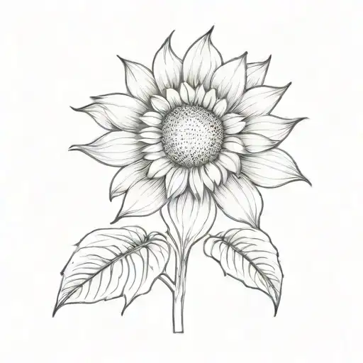 An Intricate Design Of A Sunflower Blooming From A Dark Cloud Symbolizing Overcoming Depression