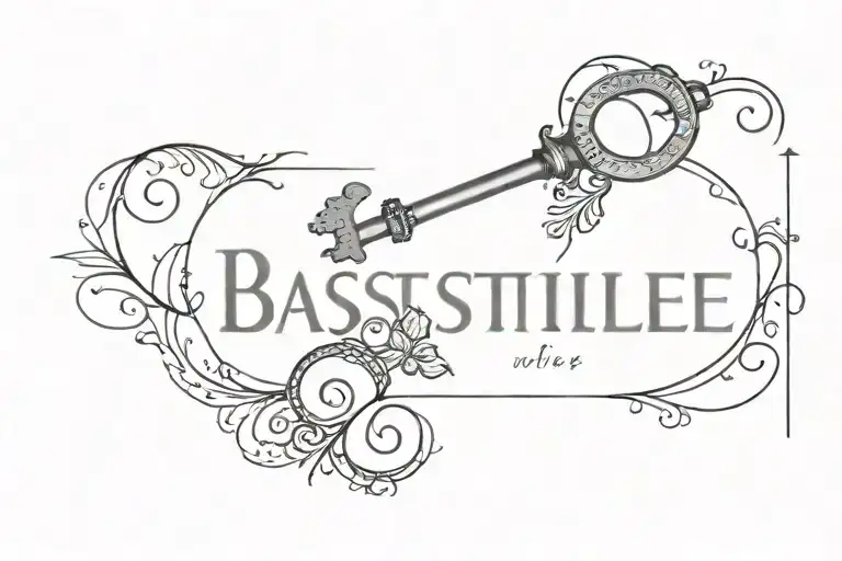 Key Of Bastille With The Word Stillness Written Along The Top