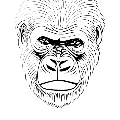 Silhouette Of A Gorilla