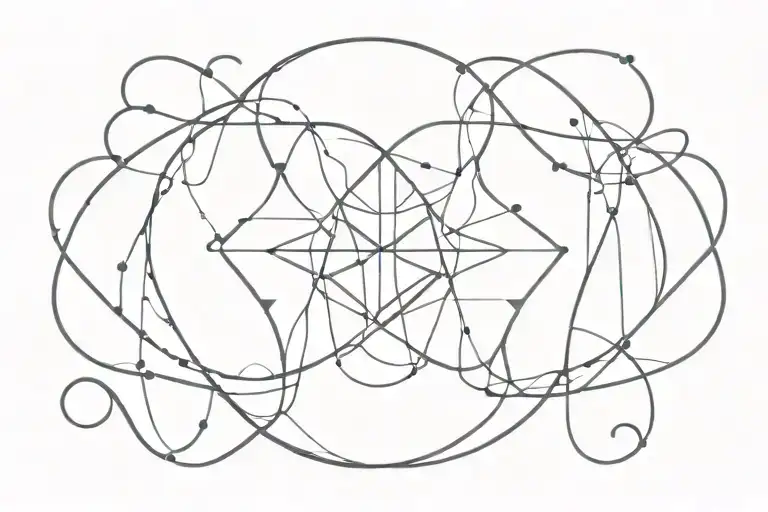 A Minimalist Geometric Pattern With Hidden 'Free Soul' Lettering Intertwined