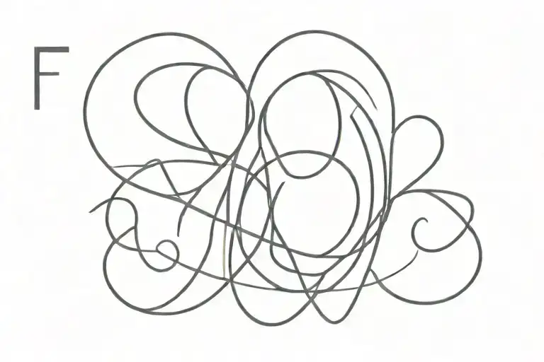 A Minimalist Geometric Pattern With Hidden 'Free Soul' Lettering Intertwined