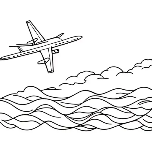 Waves And An Airplane