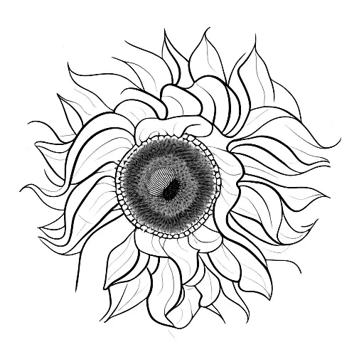 Single Line Sunflower