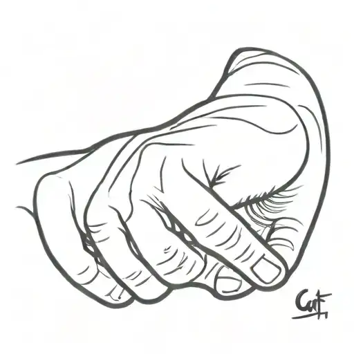 Cat Who Gives A High- Five To A Human Hand