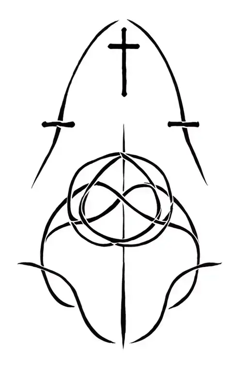 Trinity Knot With Crosses