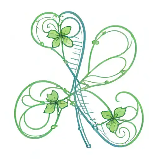 A Dna Double Helix Forming The Shape Of A Shamrock