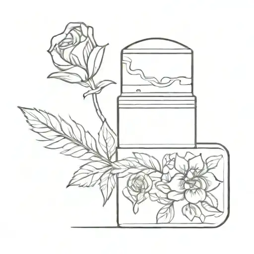 A Lipstick Tube With Floral Patterns Intertwined In The Design