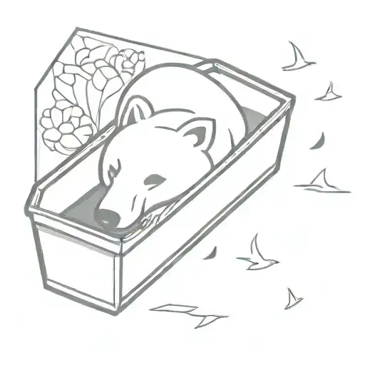 Bear In A Coffin