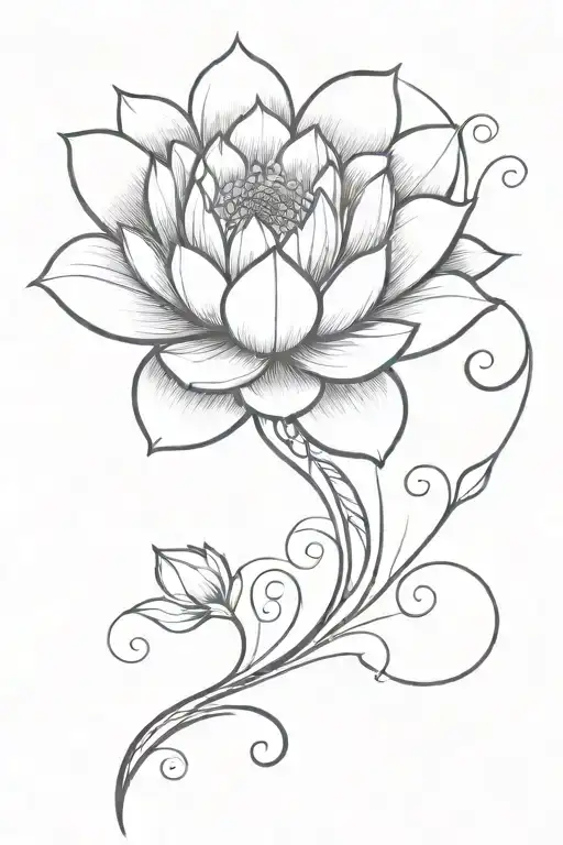 Intricate Spiral Design Incorporating Lotus Petals For A Mesmerizing Forearm