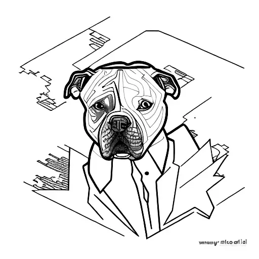 Pitbull Line Art