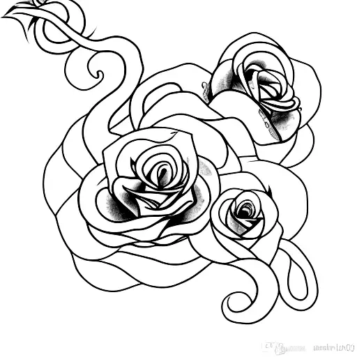 Snake Hugging Rose Around Thorns