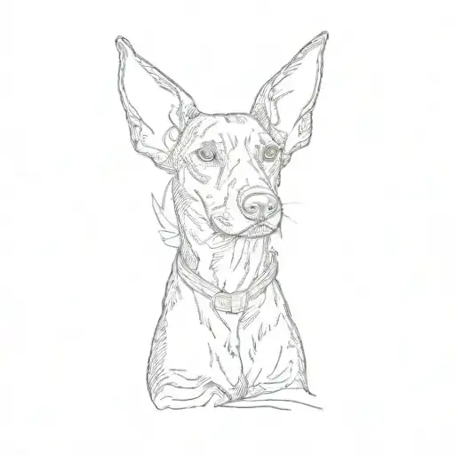 Girl Doberman Pinscher With Angel Wings And Smiling