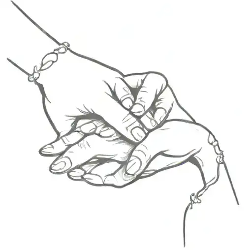 Two Female Hands Holding Hands
