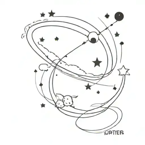 Sentence From The Ground To Jupiter With Little Stars