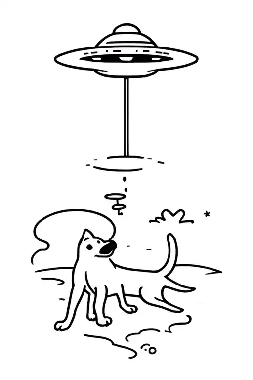 Dog And Ufo Abducting