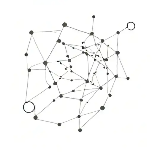 A Minimalist Tattoo Of A Constellation Representing The Client's Zodiac Sign