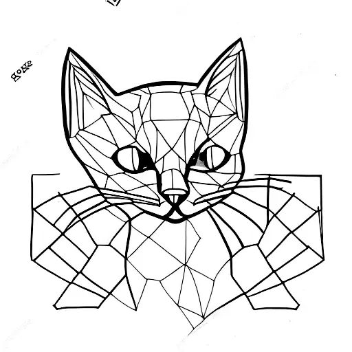 Cat Skeleton Geometric