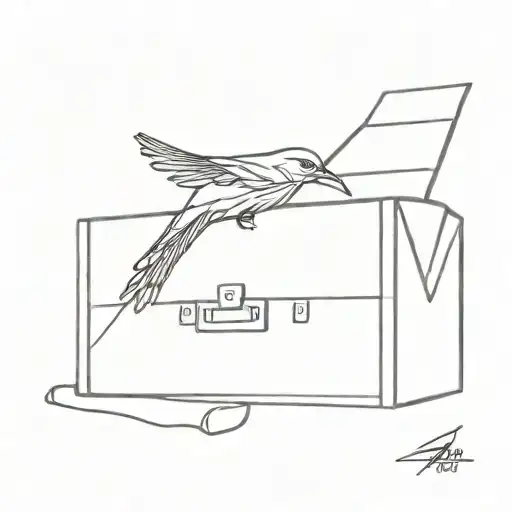 A Bird Escaping From A Toolbox