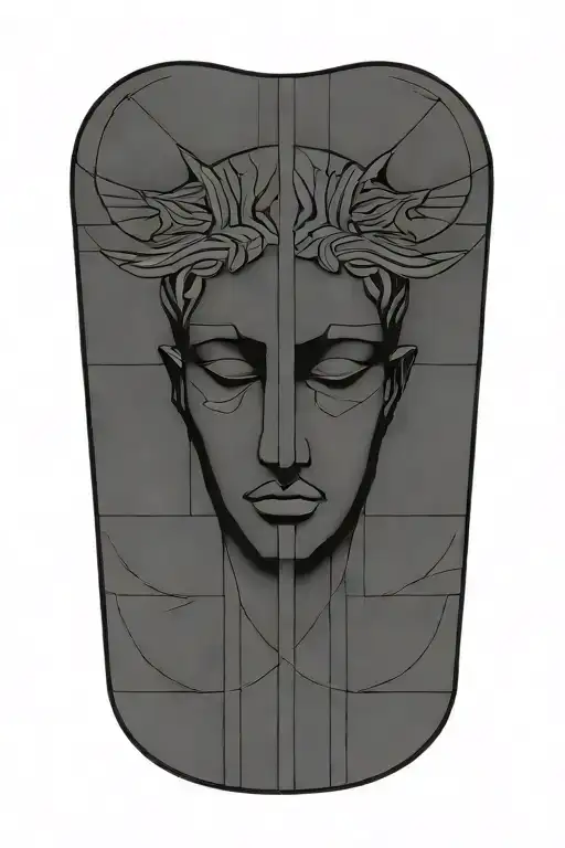 Greek Mythology Modern Patchwork Sleeve Tattoo Design