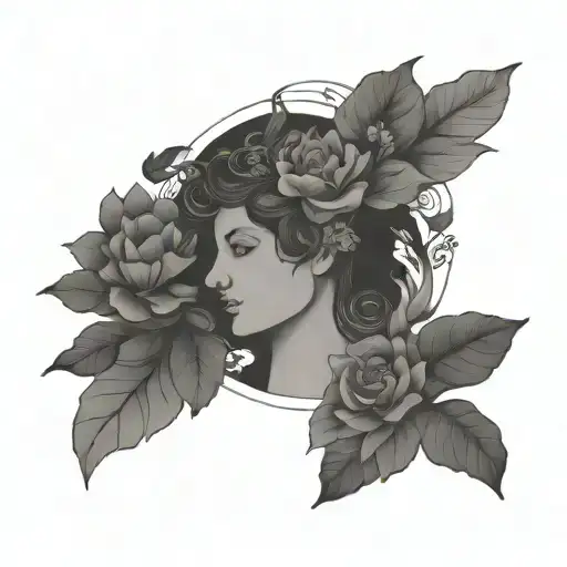 Greek Mythology Modern Patchwork Sleeve Tattoo Design Aesthetic