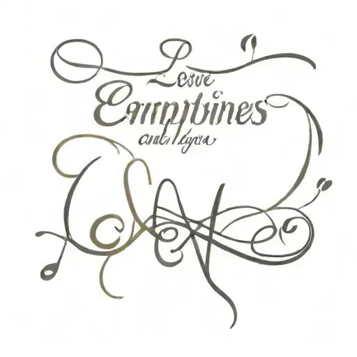 A Poetic Quote About Love And Emptiness Written In Elegant Script With Subtle Musical Symbols