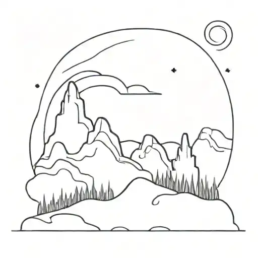 Simple Outline For The Beautiful Northern Lights