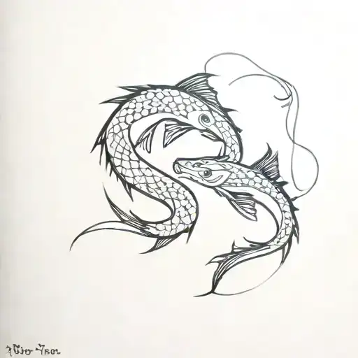 Two Fish In A Yen Yan Dragon Y