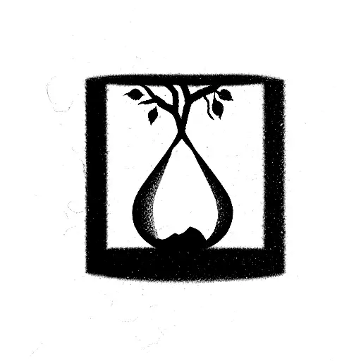 An Hourglass With A Tree Inside From Which Leaves Fall And Which Replaces The Sand