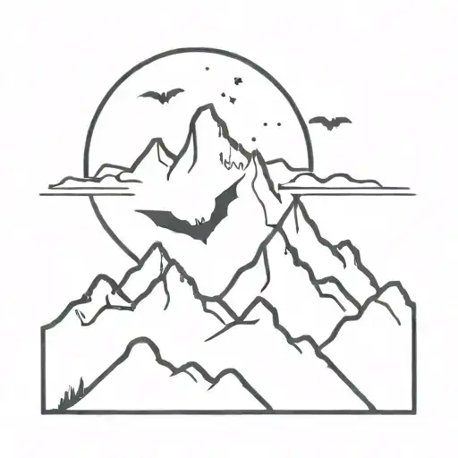 Mountains And Bat
