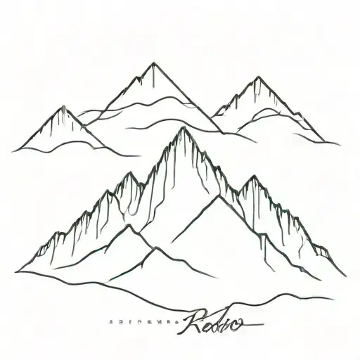 A Minimalist Geometric Mountain Range Tattoo Inspired By Pico Ruivo