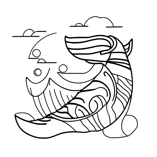 Sunset And Whale Tale