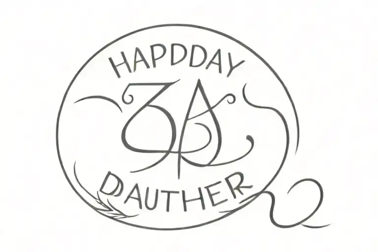 Birthday Daughter Roman Numbers