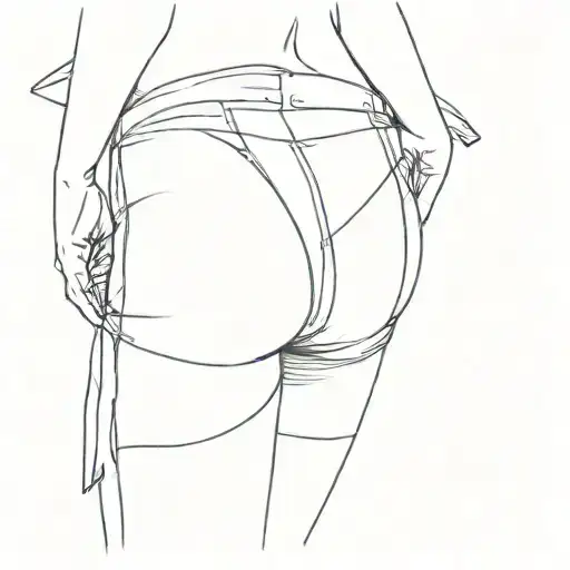 A Single Fine Line Drawing Of A Girl In Underwear