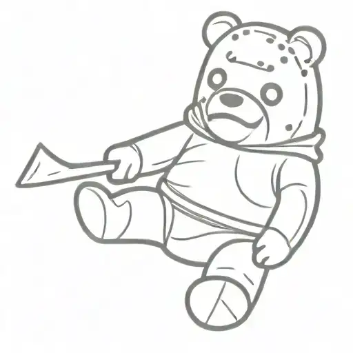 Jason Voorhees Smiling Teddy Bear Death Horror
