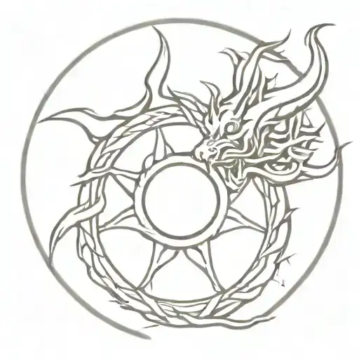 Wheel Of Samsara With Dragon Scales