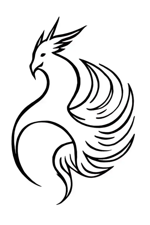 Stylized Phoenix With Triskele