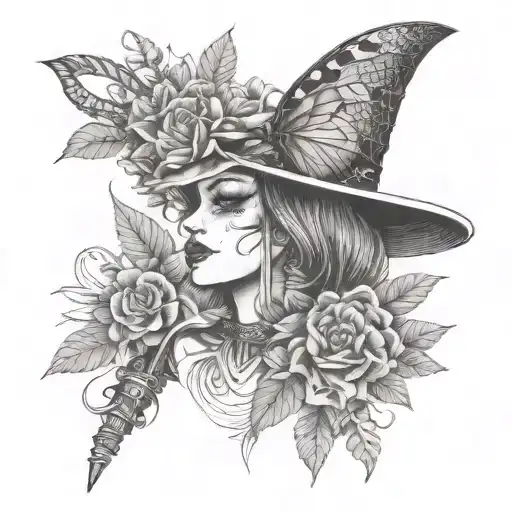 Snake Dagger Clown Woman