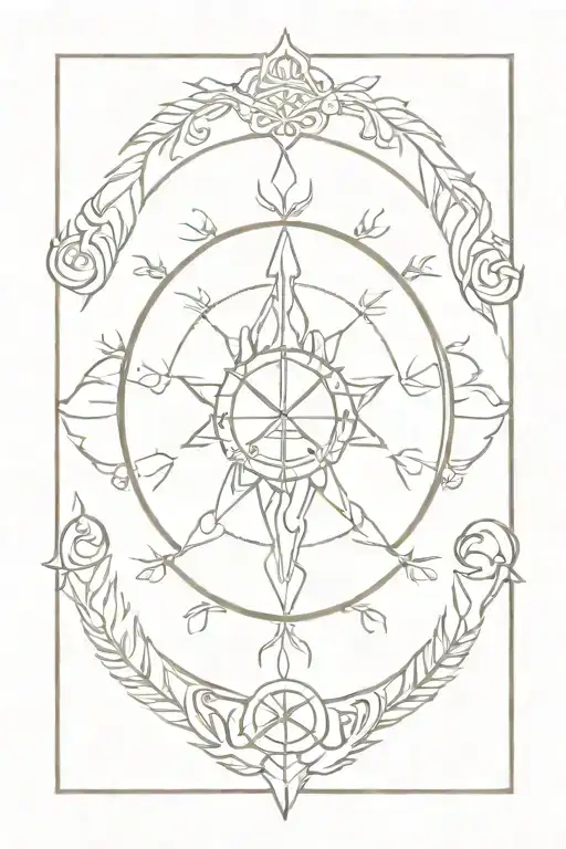 Yggdrasil With Viking Compass In The Beaches Centered