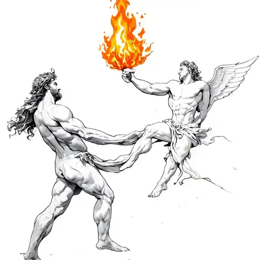 Prometheus Stealing Fire From The Gods