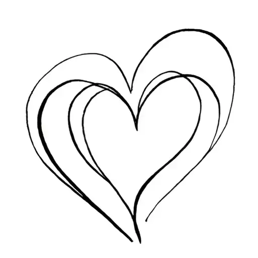 Hannes As A Flowing Script In The Shape Of A Heart