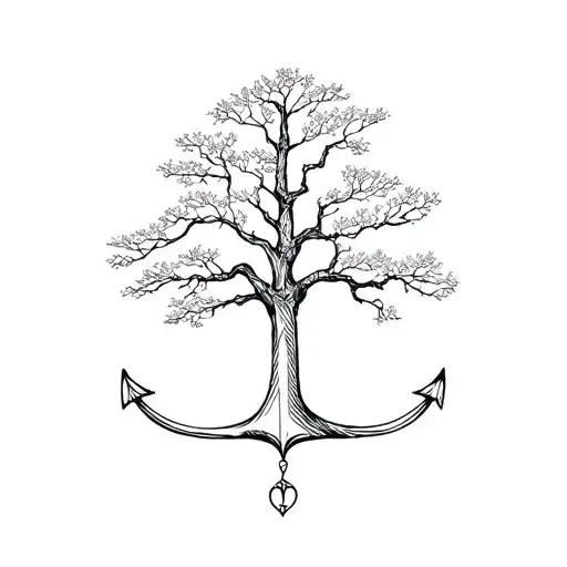 Oak Tree And Anchor