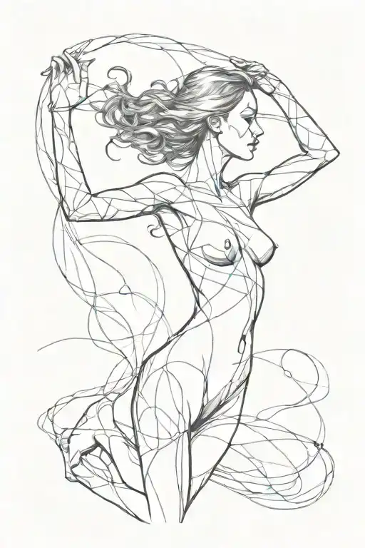 A Woman Freeing Herself From Restraints