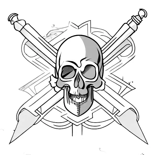 Sword Going Through Skull