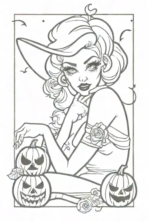 Halloween Pinup Girl