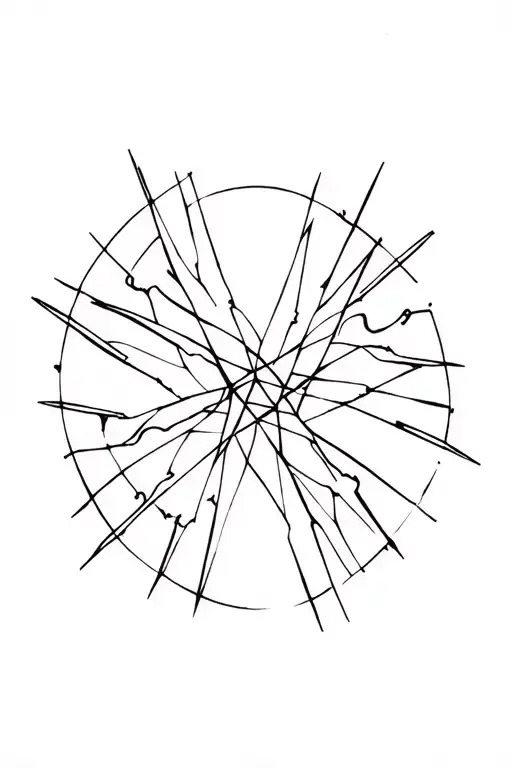 Shards Coming Together To Form Shards In A Flowy Fineline Celestial Concept In Black And Whit