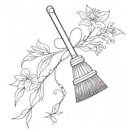 One Beautiful Short Household Broom For Cleaning Not A Broom