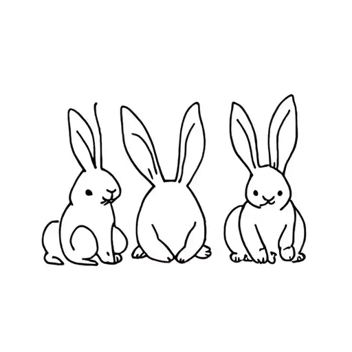 Create 6 Bunnies Fine Line