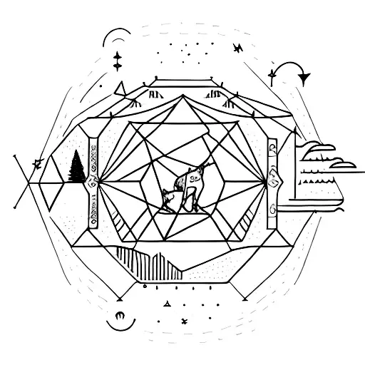 Leo Constellation Incorporated Into A Scenic Hiking Trail